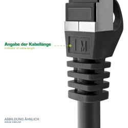 Kabel krosowy S/FTP PiMF kat.6 250MHz PVC miedziany szary 0.5m